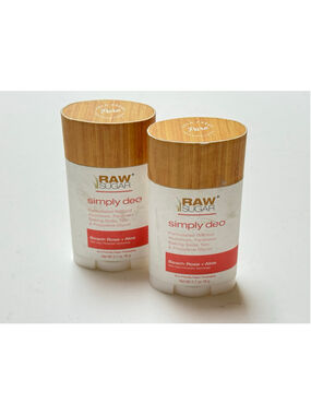 Raw Sugar Simply Deo Beach Rose + Aloe 2 Pack NEW